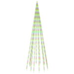 vidaXL Sapin de Noël sur mât de drapeau 732 LED Colorées 500 cm