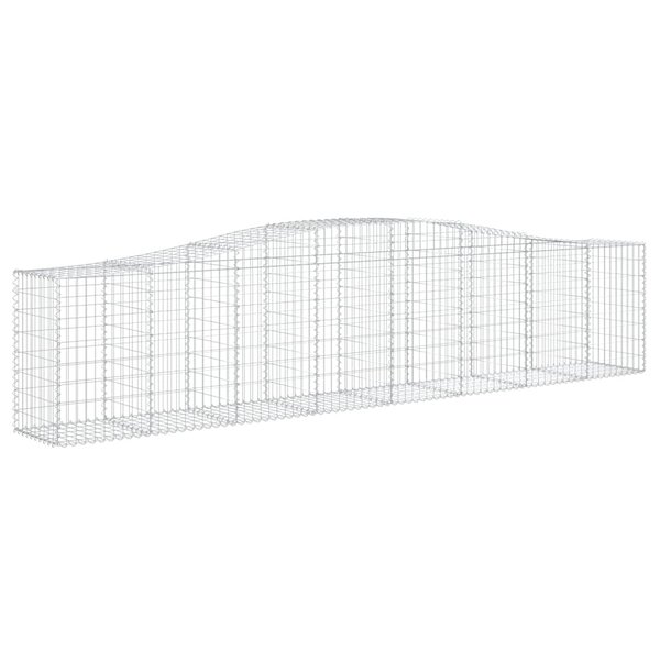 vidaXL Panier de gabions arqué 400x50x80/100 cm Fer galvanisé