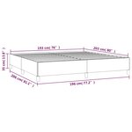 vidaXL Cadre de lit gris clair 193x203 cm velours