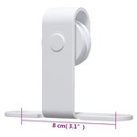 vidaXL Kit mini de porte d'armoire coulissante Acier au carbone Blanc