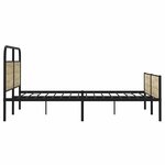 vidaXL Cadre de lit en métal sans matelas chêne sonoma 193x203 cm