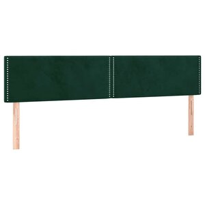 vidaXL Têtes de lit 2 Pièces Vert foncé 100x5x78/88 cm Velours