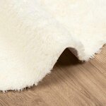 vidaXL Tapis Shaggy à poils longs NAVARRA crème 100x100 cm polyester