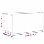 vidaXL Ensemble meuble TV 4 Pièces Chêne noir Moyen 30.5 x 30 x 60 cm