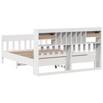 vidaXL Cadre de lit sans matelas blanc 180x200 cm bois massif de pin