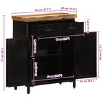 vidaXL Buffet 55x30x71 cm bois massif de manguier