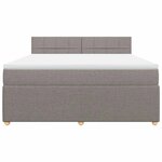 vidaXL Sommier à lattes de lit avec matelas Taupe 180x200 cm Tissu