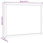 vidaXL Tableau noir avec cadre bois de pin massif noir 40x30 cm