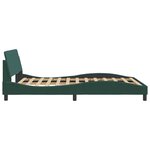 vidaXL Cadre de lit Dover vert foncé 140x190 cm velours
