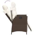 vidaXL Ensemble à manger de jardin 5 Pièces et coussins marron poly rotin