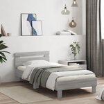 vidaXL Cadre de lit sans matelas avec tête de lit 75x190 cm
