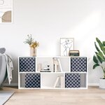vidaXL Boîtes de rangement pliables 4Pièces bleu 32x32x32cm tissu intissé