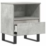 vidaXL Table de chevet gris béton 40x35x50 cm bois d’ingénierie