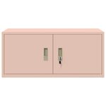 vidaXL Armoire de rangement Rose 90 x 40 x 40 cm Acier