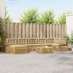 vidaXL Ensemble de canapés d'extérieur 8 pc Blanc et Beige