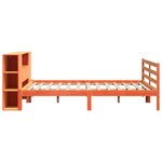vidaXL Lit bibliothèque sans matelas cire marron 180x200 cm pin massif