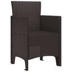 vidaXL Chaise de jardin 2 Pièces Marron 53 x 49 x 85 cm PP