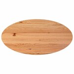 vidaXL Table à manger marron clair bois de chêne massif ovale