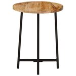vidaXL Table basse 35x35x45 cm bois de manguier solide et fer