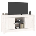vidaXL Meuble TV Blanc 103x36 5x52 cm Bois de pin massif