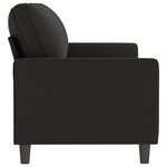 vidaXL Canapé à 3 places Noir 180 cm Velours