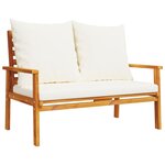 vidaXL Canapé de jardin 120 cm avec coussin bois d'acacia massif