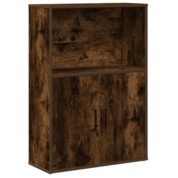 vidaXL Bibliothèque chêne fumé 60x24x85 cm bois d'ingénierie