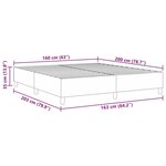 vidaXL Cadre de lit plateforme Bleu 160 x 200 cm