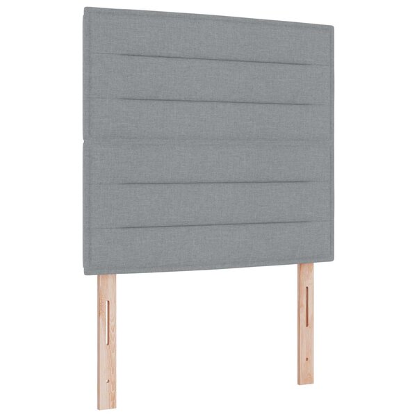 vidaXL Tête de lit LED avec bandes LED Gris clair 80 cm tissu