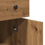 vidaXL Buffet chêne artisanal 70x30x80 cm bois d'ingénierie
