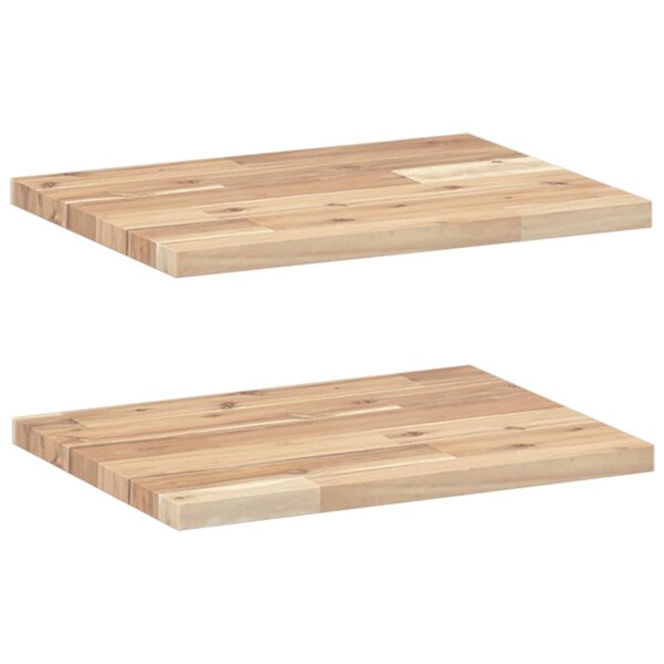 vidaXL Étagères flottantes 2 Pièces 60x30x2 cm acacia massif non traité