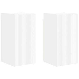 vidaXL Meuble TV mural 2 Pièces Blanc 30 x 31 x 60 cm Bois d'ingénierie