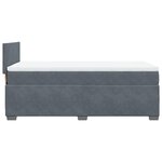 vidaXL Sommier à lattes de lit avec matelas Gris foncé 100x200 cm