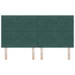 vidaXL Tête de lit LED avec des lumières à LED Vert 180 cm Polyester