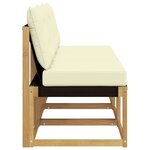 vidaXL 3 pc Sofa de milieu extérieur Blanc