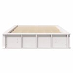 vidaXL Cadre de lit avec stockage Blanc 140 x 200 cm Pin massif