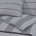 vidaXL Ensemble de housse de couette Gris 140x200 cm Coton