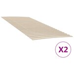 vidaXL Lattes de rechange pour sommier avec 48 lattes 2 pièces 90 x 200 cm