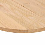 vidaXL Dessus de table 80x40x2 cm bois de chêne massif ovale
