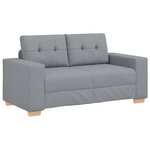 vidaXL Canapé causeuse gris clair 120 cm tissu