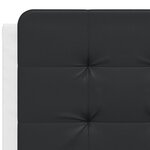vidaXL Cadre de lit et tête de lit blanc et noir 140x200 cm similicuir