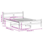 vidaXL Cadre de lit sans matelas blanc 150x200 cm bois de pin massif