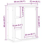 vidaXL Meuble murale de salle de bain miroir chêne sonoma 50x21x60 cm