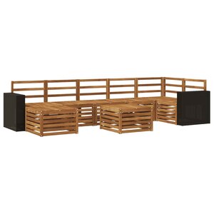 vidaXL Ensemble de canapés d'extérieur 8 pc Naturel