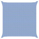 vidaXL Voile d'ombre 4 5 x 4 5 m HDPE Carré Bleu et Blanc