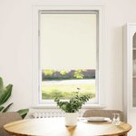 vidaXL Store enrouleur occultant blanc cassé largeur du tissu 70 7 cm