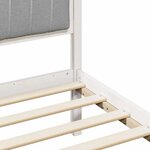 vidaXL Cadre de lit avec tête de lit Blanc et gris clair 140 x 190 cm