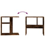 vidaXL Table d'appoint Chêne fumé 50x30x50 cm Bois d'ingénierie