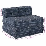 vidaXL Coussin 4 Pièces Bleu 70 x 70 x 54 cm Polyester