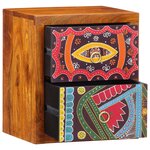 vidaXL Table de chevet 35x30x40 cm Bois massif Acacia
